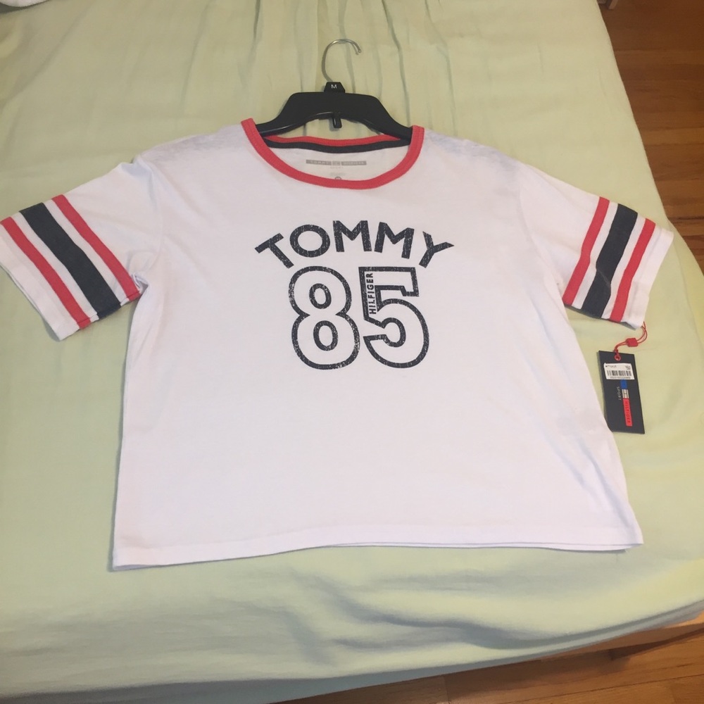NWT Distresses Tommy Hilfiger crop top